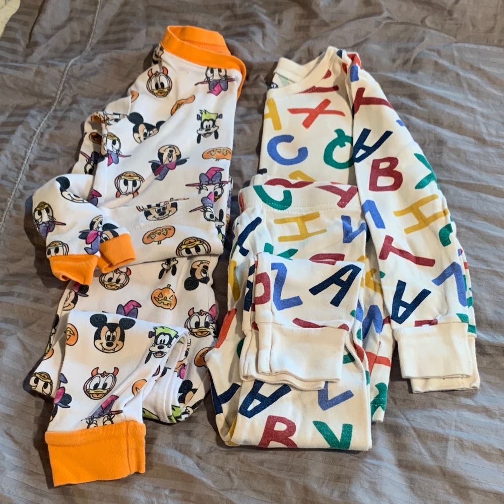 Disney Orange-Trim Character Pajama Top